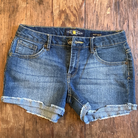 Lucky Brand Girls 14 ‘Riley Short’ Jean Short - Picture 1 of 2